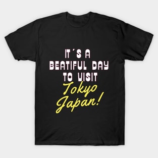 Tokyo Japan. White text. Gift Ideas For The Travel Enthusiast. T-Shirt